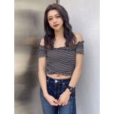 カシュクールシャーリングトップス | GYDA | 詳細画像13 