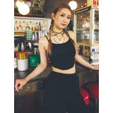 ブラック | front roundワッフルビスチェ | GYDA