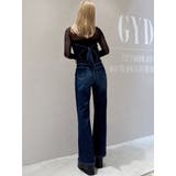 BACKリボンデニムロンパース | GYDA | 詳細画像20 