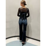 BACKリボンデニムロンパース | GYDA | 詳細画像24 