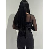 BACKリボンデニムロンパース | GYDA | 詳細画像26 