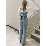 BACKリボンデニムロンパース | GYDA | 詳細画像39 