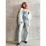 BACKリボンデニムロンパース | GYDA | 詳細画像49 