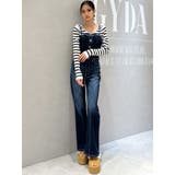 BACKリボンデニムロンパース | GYDA | 詳細画像7 