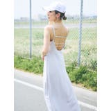 バックオープンサテンキャミロングワンピース | GYDA | 詳細画像2 