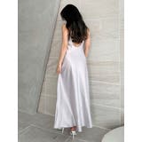 バックオープンサテンキャミロングワンピース | GYDA | 詳細画像25 