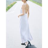 グレー | バックオープンサテンキャミロングワンピース | GYDA