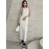 カットアウトテレコスリットロングワンピース | GYDA | 詳細画像19