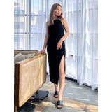 カットアウトテレコスリットロングワンピース | GYDA | 詳細画像6