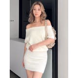 オフホワイト | ブラウジングオフショルシャギーニットワンピース | GYDA