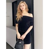 ブラック | ブラウジングオフショルシャギーニットワンピース | GYDA