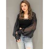 シアーラインストーンショートシャツ | GYDA | 詳細画像11 