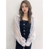 シアーラインストーンショートシャツ | GYDA | 詳細画像14 