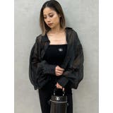 シアーラインストーンショートシャツ | GYDA | 詳細画像3 