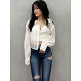 シアーラインストーンショートシャツ | GYDA | 詳細画像33 