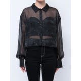 シアーラインストーンショートシャツ | GYDA | 詳細画像42 