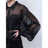 シアーラインストーンショートシャツ | GYDA | 詳細画像46 