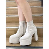 アイボリー | 【厚底】バルキーショートブーツ | GYDA