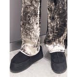 ブラック | ムートンライクプラットフォームスリッポン | GYDA