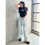 ハイウエストサスペンダー付きカーゴワイドデニムパンツ | GYDA | 詳細画像30