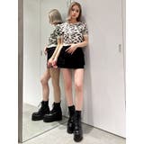 2WAYレオパードハーフスリーブニットトップス | GYDA | 詳細画像16 