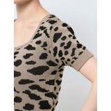 2WAYレオパードハーフスリーブニットトップス | GYDA | 詳細画像28 