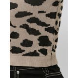 2WAYレオパードハーフスリーブニットトップス | GYDA | 詳細画像42 