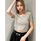 ベージュ | シャギーハーフスリーブニットトップス | GYDA
