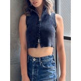 ブラック | ブリーチＷファスナーノースリトップス | GYDA