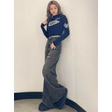 レーサーデザインembroideryニットトップス | GYDA | 詳細画像10 