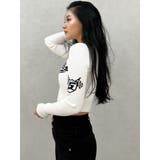 レーサーデザインembroideryニットトップス | GYDA | 詳細画像13 