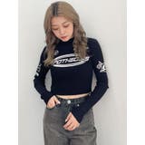 レーサーデザインembroideryニットトップス | GYDA | 詳細画像8 