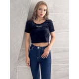 CHILLAXING embroideryベロアトップス | GYDA | 詳細画像9