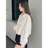 Symmetry GYDAフェイクレザースタンドカラーショートジャケット | GYDA | 詳細画像15 