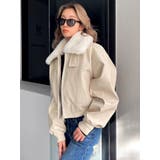 vintage processingフェイクレザーショートブルゾン | GYDA | 詳細画像1