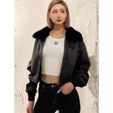 vintage processingフェイクレザーショートブルゾン | GYDA | 詳細画像10