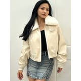 vintage processingフェイクレザーショートブルゾン | GYDA | 詳細画像17