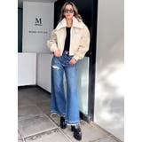 vintage processingフェイクレザーショートブルゾン | GYDA | 詳細画像27