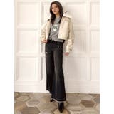 vintage processingフェイクレザーショートブルゾン | GYDA | 詳細画像34