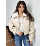 vintage processingフェイクレザーショートブルゾン | GYDA | 詳細画像37