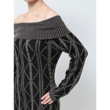 オフショルケーブルタイトニットワンピース | GYDA | 詳細画像29 