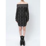 オフショルケーブルタイトニットワンピース | GYDA | 詳細画像32 