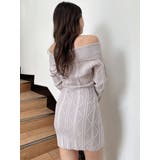 オフショルケーブルタイトニットワンピース | GYDA | 詳細画像4 