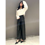 フェイクレザーワイドパンツ | GYDA | 詳細画像2