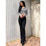 ハイウエストBACKクロスダメージフレアデニムパンツ | GYDA | 詳細画像24 