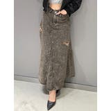 MCP SIDERIPPED OVERLAPケミカルデニムロングスカート | GYDA | 詳細画像1