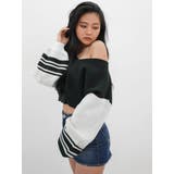 2wayスリーブラインＶネックニットトップス | GYDA | 詳細画像3 