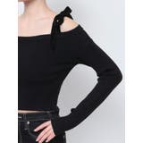 ベロアリボンオフショルニットトップス | GYDA | 詳細画像33 