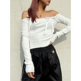 【TINY】オフショルリボンニットトップス | GYDA | 詳細画像3 