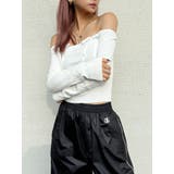 【TINY】オフショルリボンニットトップス | GYDA | 詳細画像4 